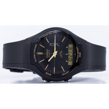 Reloj Casio analógico digital con correa de resina y esfera negra de cuarzo AW-90H-9EVDF para hombre renovado