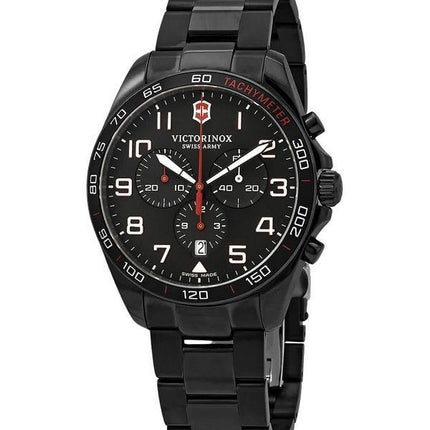 Victorinox Swiss Army FieldForce Sport Cronógrafo Acero inoxidable Esfera negra Cuarzo 241890 100M Reloj para hombre