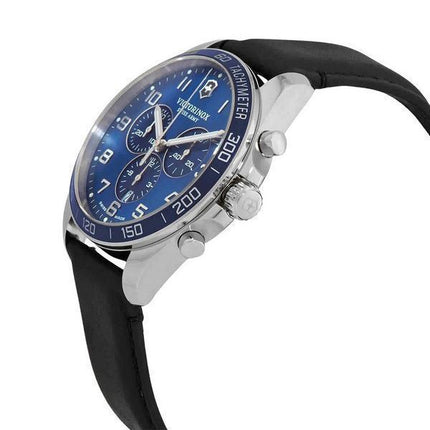 Victorinox Swiss Army Fieldforce Cronógrafo Correa de cuero Esfera azul Cuarzo 241929 100M Reloj para hombre