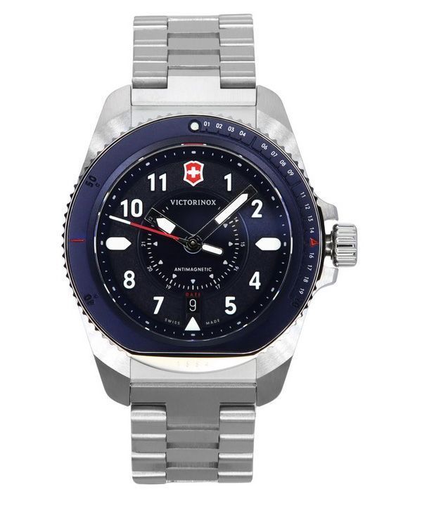 Victorinox Journey 1884 Reloj para hombre de acero inoxidable con esfera azul y cuarzo Diver's 241978 200M