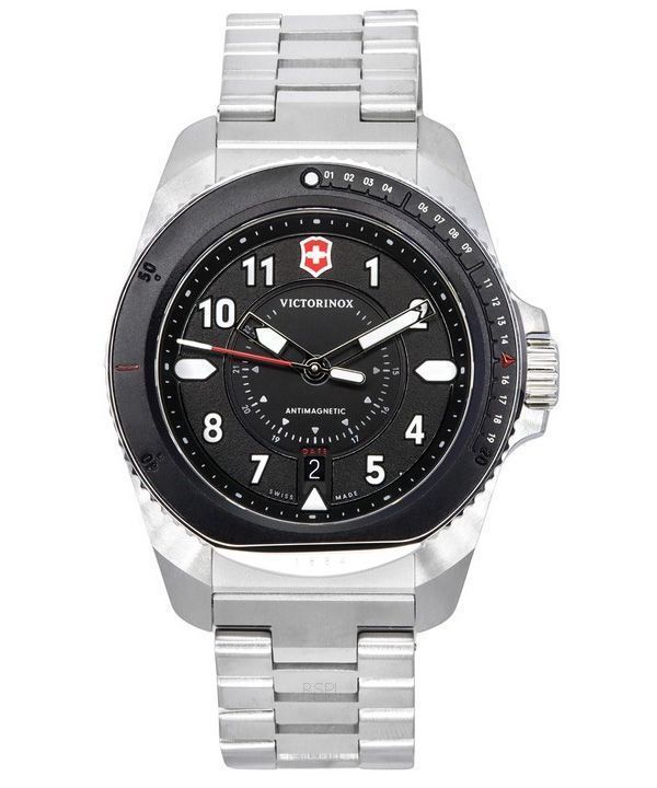 Victorinox Swiss Army Journey 1884 Reloj antimagnético para hombre con esfera negra y cuarzo Diver's 242009 200M