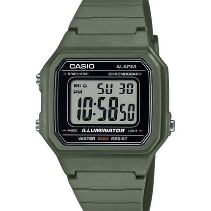 Reloj Casio Youth Digital con correa de resina de cuarzo W-217H-3AV para hombre