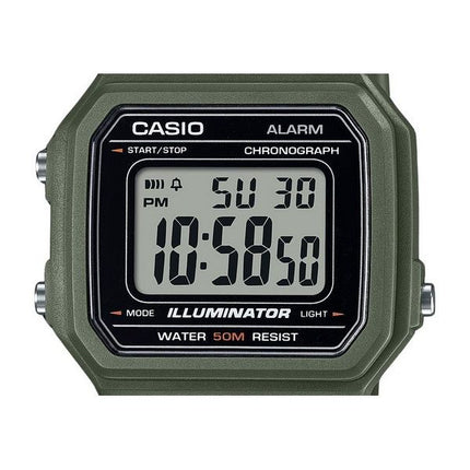 Reloj Casio Youth Digital con correa de resina de cuarzo W-217H-3AV para hombre