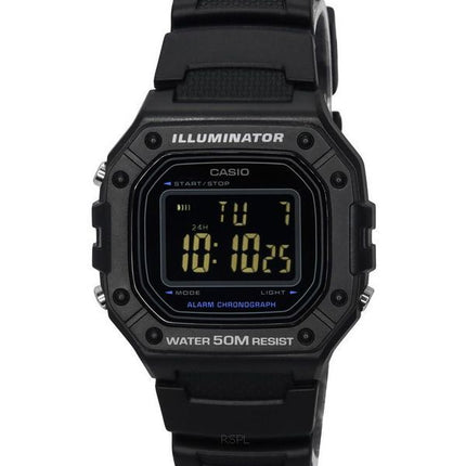 Casio Standard Resina digital Correa Esfera negra Cuarzo W-218H-1B Reloj para hombre