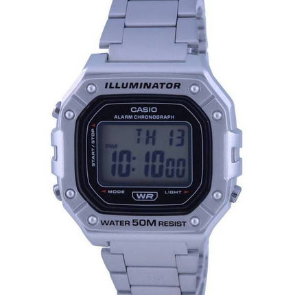 Reloj Casio Youth Digital de acero inoxidable W-218HD-1A W218HD-1 para hombre