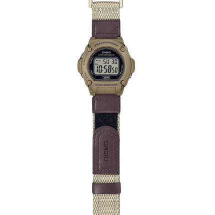 Reloj Casio W-219HB-5AV de cuarzo con correa de tela digital marrón estándar para hombre