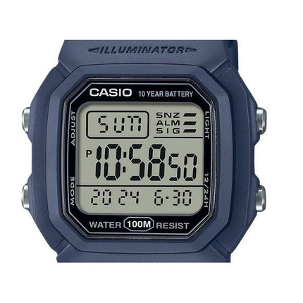 Reloj Casio Digital con correa de resina de cuarzo azul claro W-800H-2AV 100M para hombre