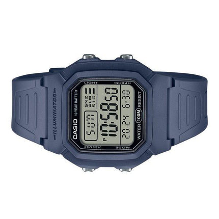 Reloj Casio Digital con correa de resina de cuarzo azul claro W-800H-2AV 100M para hombre