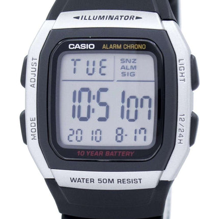 Reloj juvenil Casio Digital alarma Chrono iluminador W-96H-1AVDF W-96H-1AV hombre