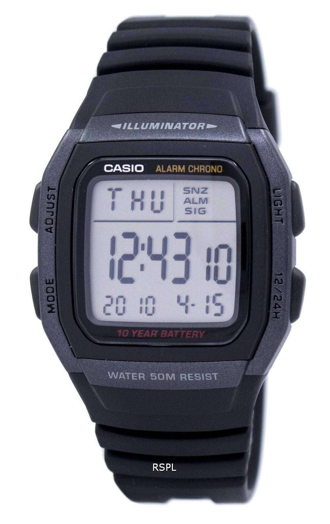 Casio Youth Iluminador digital W-96H-1BVDF W96H-1BVDF Reloj para hombre