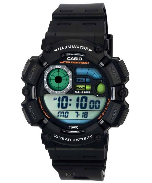 Reloj para hombre Casio Fishing Gear Line Cuarzo digital WS-1500H-1A WS1500H-1 100M