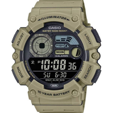 Reloj Casio Digital con correa de resina de cuarzo WS-1500H-5BV 100M para hombre