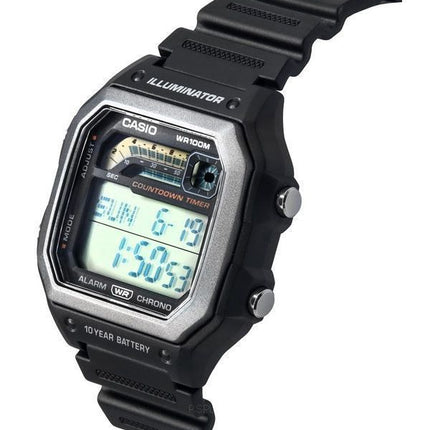 Casio Standard Digital Black Resin Strap Cuarzo WS-1600H-1A 100M Reloj para hombre