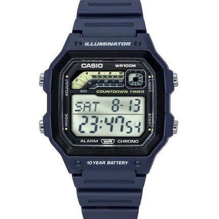 Casio Standard Digital Blue Resin Strap Cuarzo WS-1600H-2A 100M Reloj para hombre