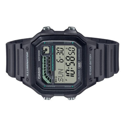 Reloj Casio estándar digital con correa de resina de cuarzo gris WS-1600H-8AV 100M para hombre