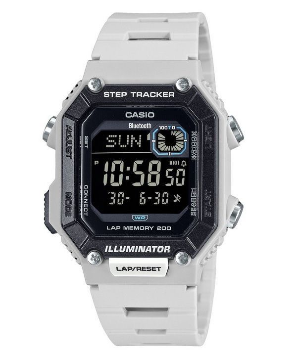 Reloj Casio Standard Digital Smartphone Link Step Tracker Correa de resina Cuarzo WS-B1000-8BV 100M para hombre