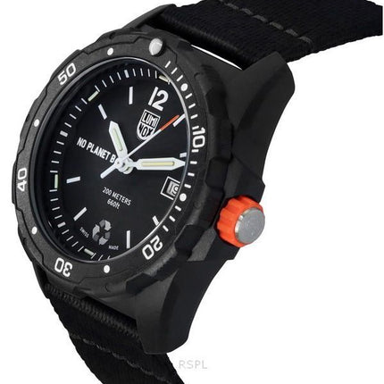 Reloj de buceo de cuarzo Luminox Bear Grylls Survival ECO NO PLANET B con correa de plástico reciclado XB.3722.ECO 200M para hom