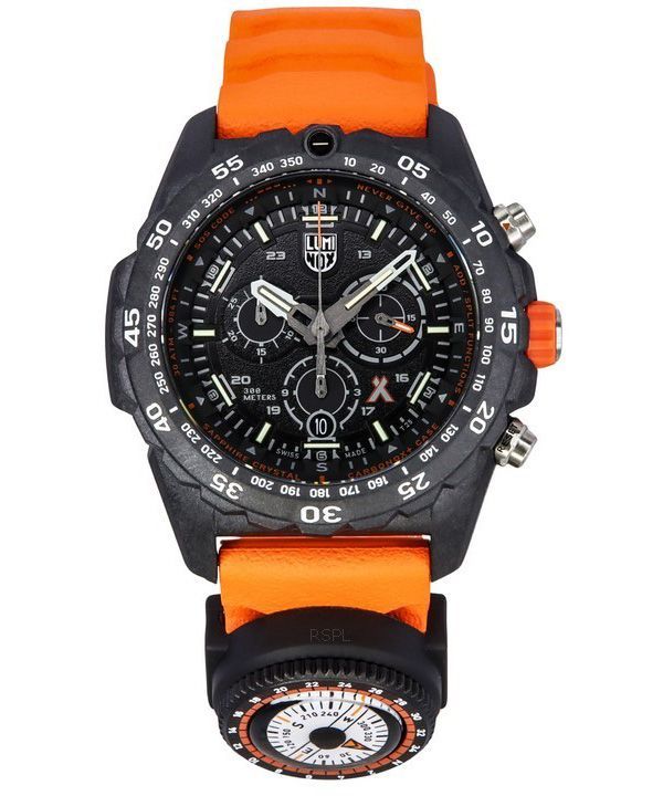 Luminox Bear Grylls Survival Master Series Cronógrafo Esfera negra Cuarzo Diver's XB.3749 300M Reloj para hombre con brújula