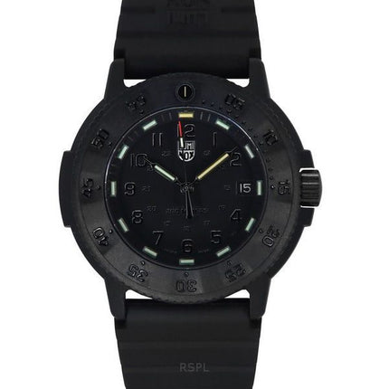 Reloj de buceo de cuarzo Luminox Original Navy Seal con correa de caucho y esfera negra XS.3001.EVO.BO.S 200M para hombre