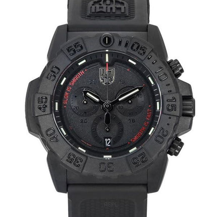 Luminox Navy SEAL Cronógrafo Correa de caucho Esfera negra Cuarzo Diver's XS.3581.SIS 200M Reloj para hombre