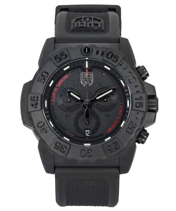 Luminox Navy SEAL Cronógrafo Correa de caucho Esfera negra Cuarzo Diver's XS.3581.SIS 200M Reloj para hombre