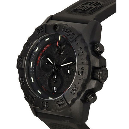 Luminox Navy SEAL Cronógrafo Correa de caucho Esfera negra Cuarzo Diver's XS.3581.SIS 200M Reloj para hombre