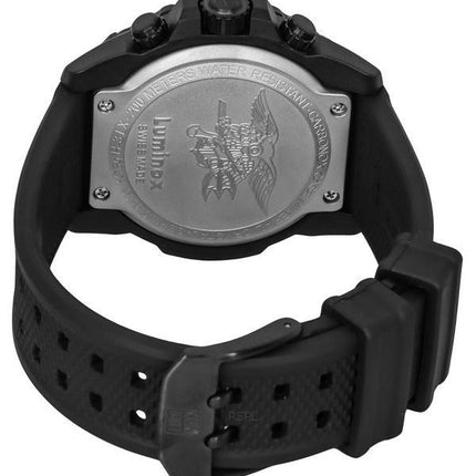 Luminox Navy SEAL Cronógrafo Correa de caucho Esfera negra Cuarzo Diver's XS.3581.SIS 200M Reloj para hombre