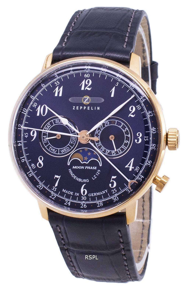 Serie de Zeppelin LZ 129 Hindenburg Alemania hizo 7038-3 70383 Watch de Men