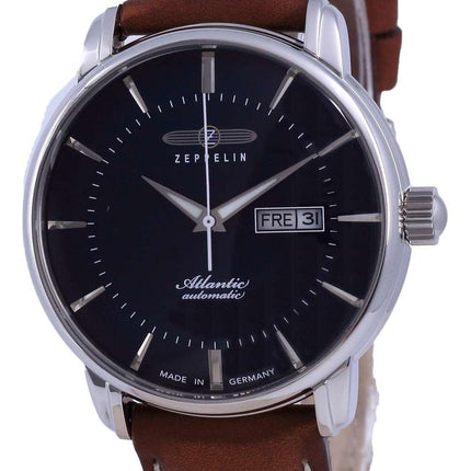 Zeppelin Atlantic Blue Dial Leather Automatic 8466-3 84663 Reloj para hombre