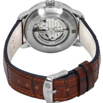 Reloj Zeppelin Friedrichshafen con correa de piel y esfera blanca, automático, 85681, para hombre