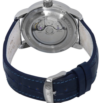 Reloj Zeppelin Friedrichshafen con correa de piel y esfera azul, automático, 85903, para hombre