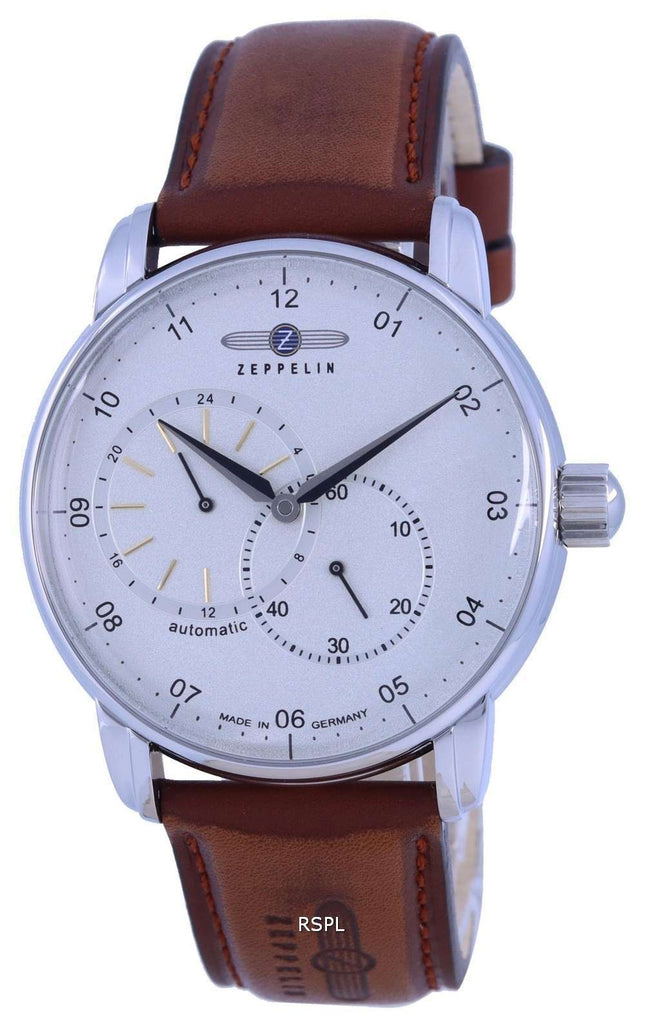 Zeppelin New Captain&#39,s Line Leather Strap Automatic 8662-1 86621 Reloj para hombre