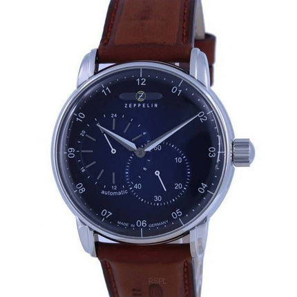 Zeppelin New Captain's Line Esfera azul Correa de cuero Automático 8662-3 86623 Reloj para hombre