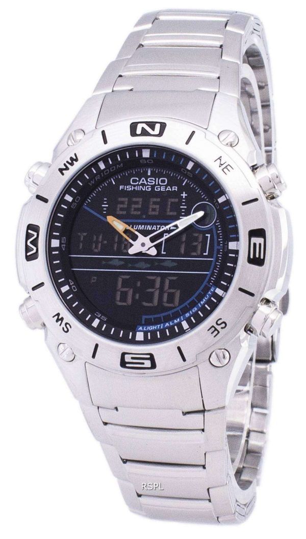 Reloj Casio Analógico Digital pesca engranaje mundial tiempo AMW 703D-1AVDF AMW-703D 1AV de los hombres