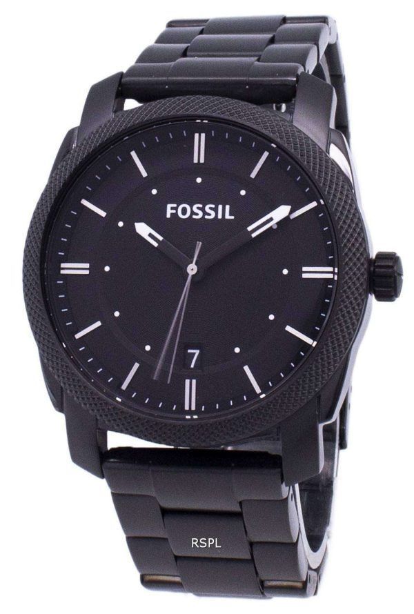 Máquina fósil IP negro acero inoxidable FS4775 reloj de hombres