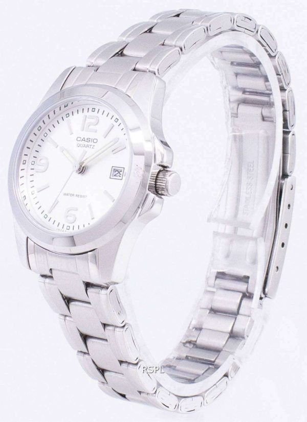 Reloj Casio analógico cuarzo esfera blanca LTP-1215A-7ADF LTP-1215A-7A de la mujer