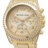 Reloj Michael Kors pista oro ostentación Cronógrafo MK5166 de las mujeres