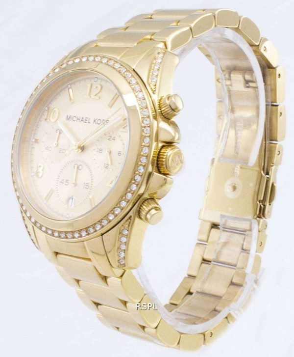 Reloj Michael Kors pista oro ostentación Cronógrafo MK5166 de las mujeres