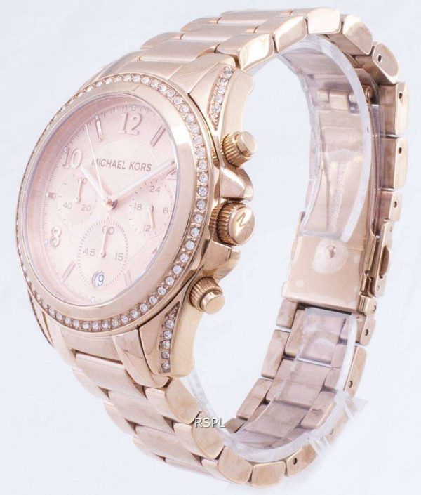 Michael Kors oro rosa plateado Blair Glitz MK5263 reloj de mujeres