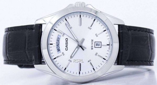 Reloj Casio analógico Dial de plata 1370L-MTP-7AVDF 1370L-MTP-7AV hombre