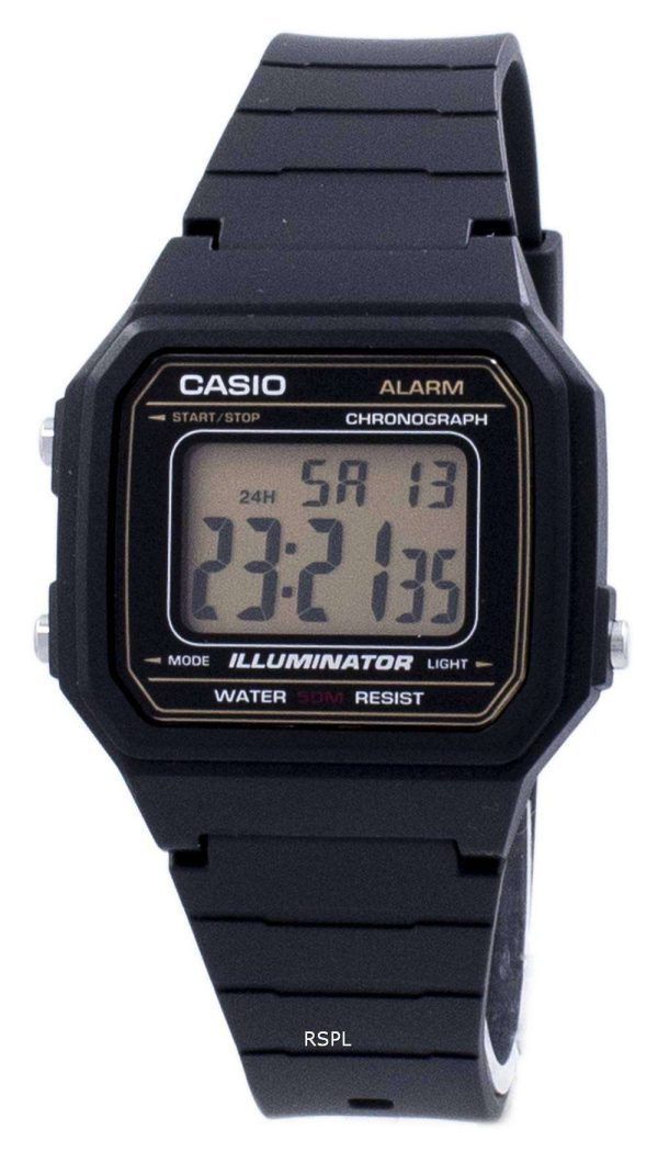 Casio cl√°sico iluminador cron√≥grafo alarma W-217H-9AV W217H-9AV Watch de Men