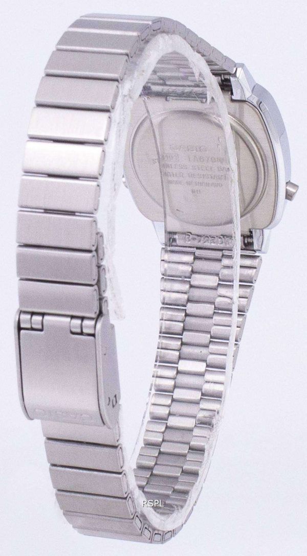 Reloj Casio Digital acero inoxidable alarma temporizador LA670WA-7DF LA670WA-7 mujeres