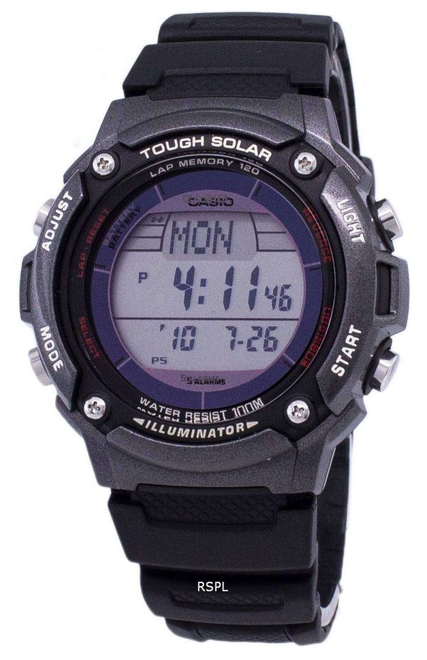 Casio Digital Tough Solar 5 alarmas iluminador W-S200H-1BVDF reloj de hombres