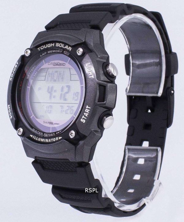 Casio Digital Tough Solar 5 alarmas iluminador W-S200H-1BVDF reloj de hombres