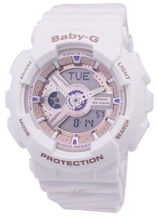 Casio Baby-G Shock resistente a la hora mundial BA-110CH-7A BA110CH-7A reloj de mujer