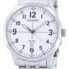 Citizen cuarzo blanco dial BI1050-81B reloj de caballero