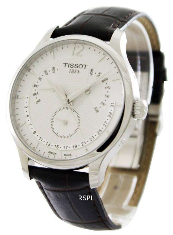 Tissot T-Classic Tradition calendario perpetuo T 063.637.16.037.00 T0636371603700 reloj de caballero