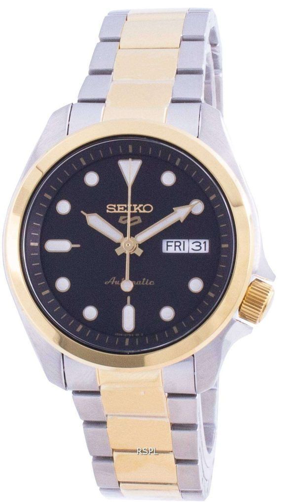 Seiko 5 Sports Black Dial Automatic SRPE60 SRPE60K1 SRPE60K 100M Reloj para hombre