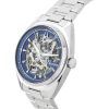 Reloj Bulova Classic Surveyor de acero inoxidable con esfera esqueleto azul automático 96A292 100M para hombre