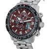 Citizen Promaster Skyhawk Calendario perpetuo Esfera roja Eco-Drive Diver's JY8086-89X 200M Reloj para hombre